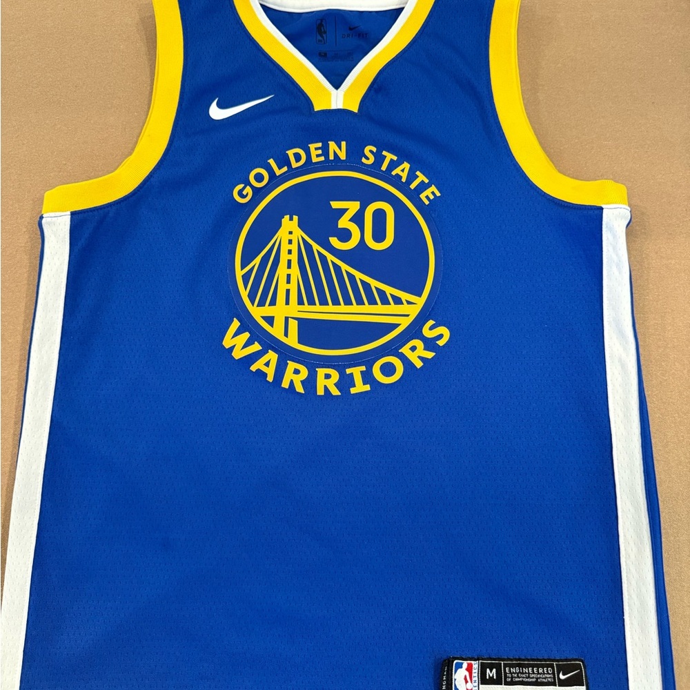 NBA Golden State Warriors Blue and Yellow Home Jersey